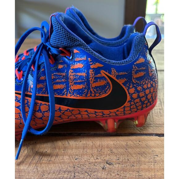 Nike‎ Vapor Untouchable Pro Football Cleats Orange Blue Snake 880407-408 Size 11 - Picture 10 of 16